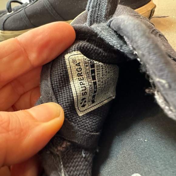 navy Superga sneakers wmn sz 8 - Picture 4 of 5